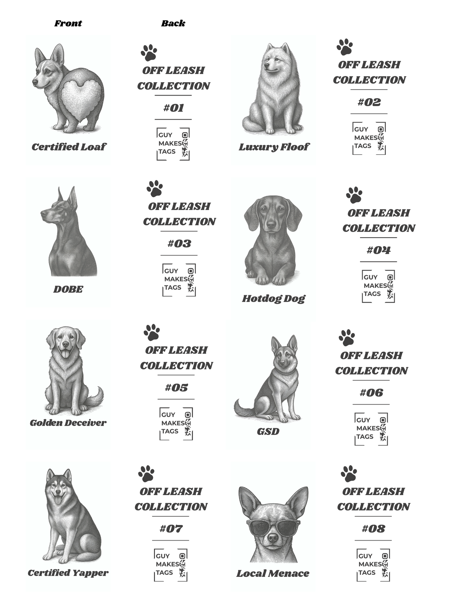 Off Leash Collection Keychains