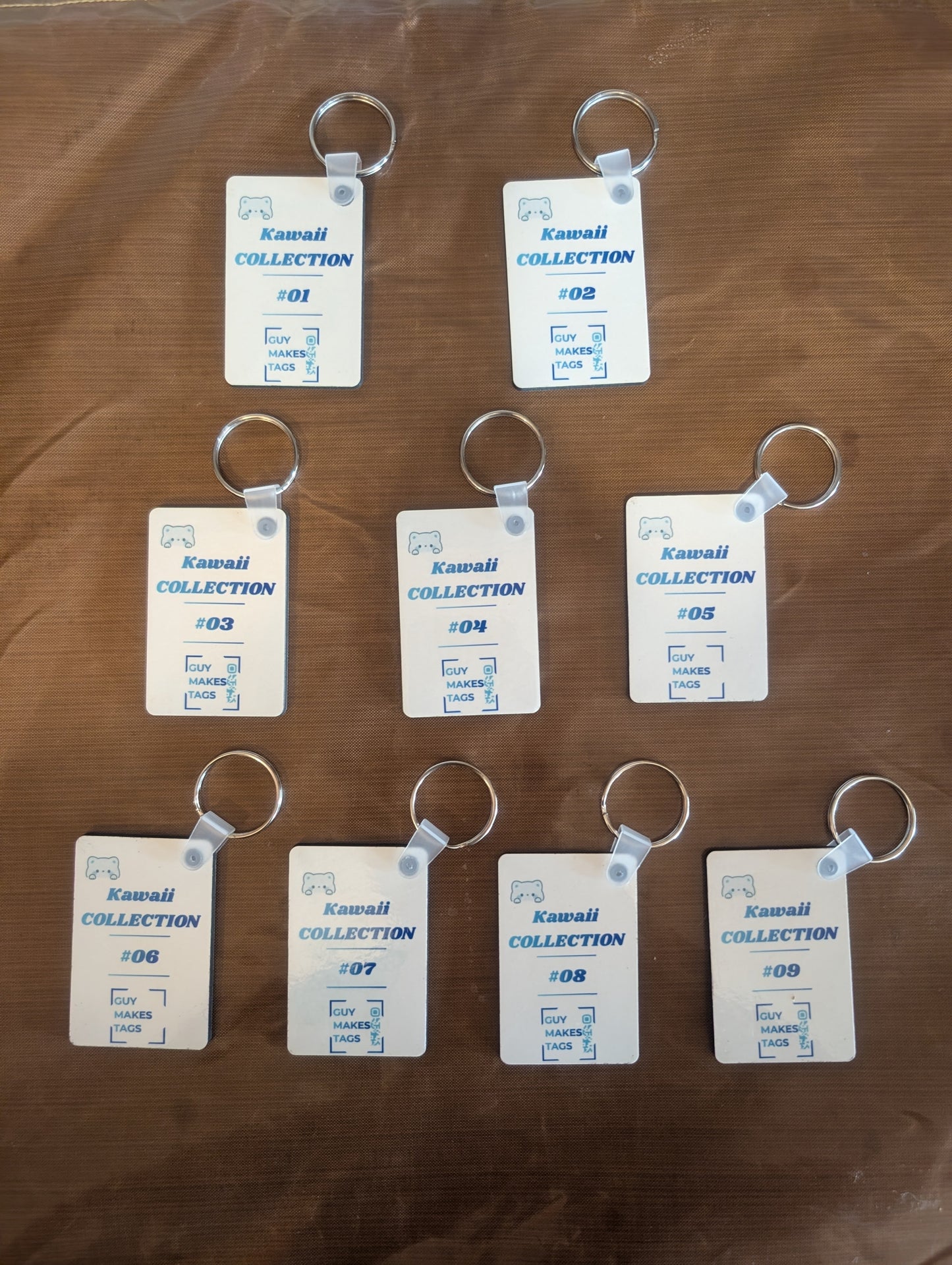 Kawaii collectible keychain design from Guy Makes Tags