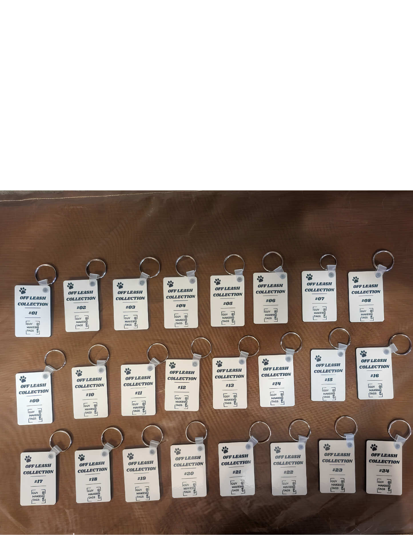 Off Leash collectible design accessory from Guy Makes Tags