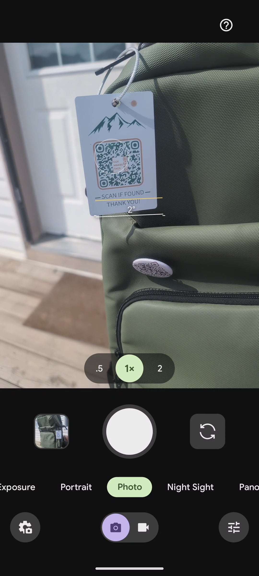 Smart Recovery Tag being scanned to access a personalized lost item recovery profile